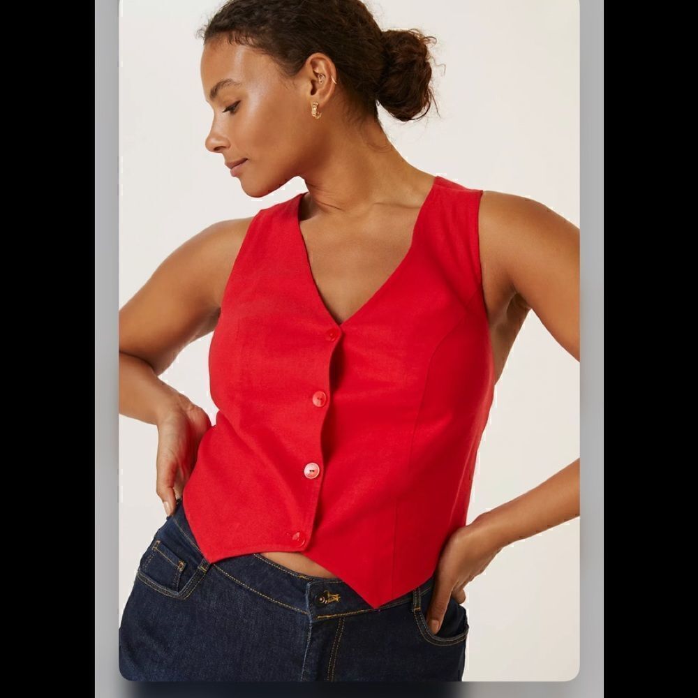 Mare Mare x Anthropologie Cross-Back Vest Size XL